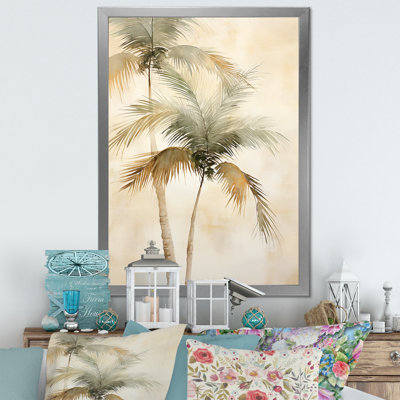Rétro palmiers tropicaux rétro sur toile