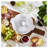 Ceramique Ceramic Round Brie Cheese Baker With Lid, Pure-White