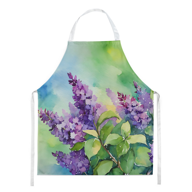 Iris du Tennessee en tablier aquarelle, Vert / mauve lilas mauve du New Hampshire