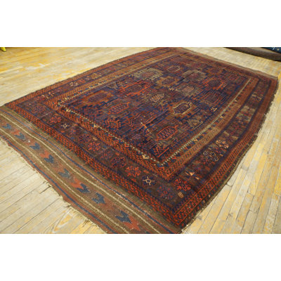 Blue Tribal Antique Late 19th Century Afghan Baluch Rug