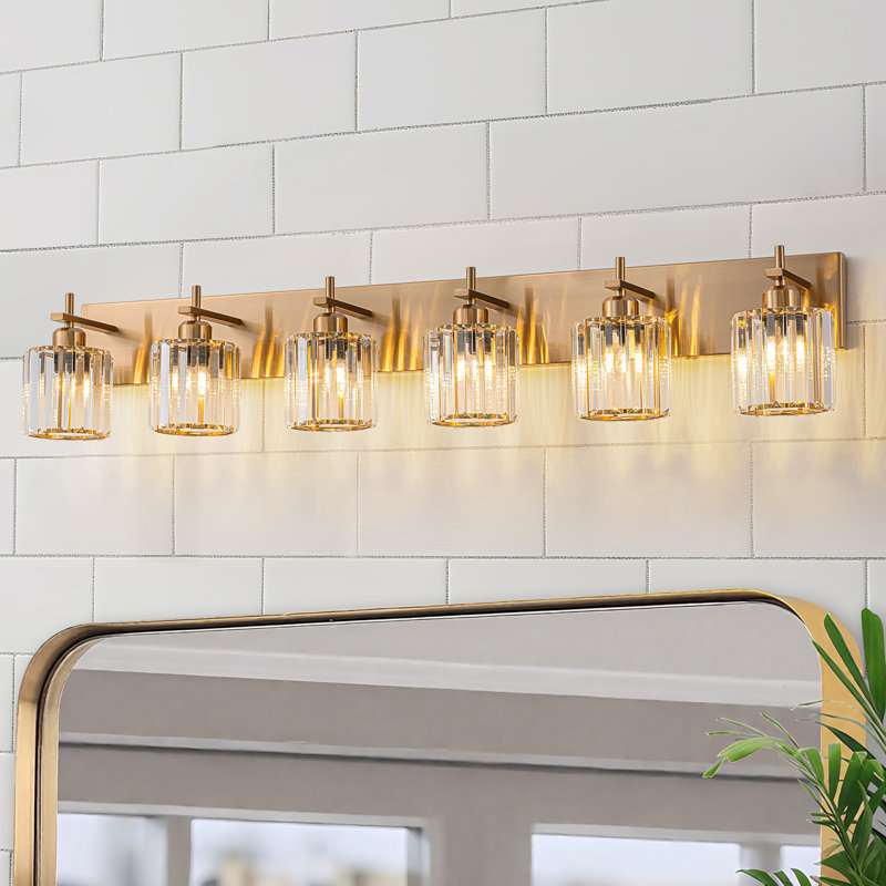 Corless Dimmable Vanity Light, 6, Gold