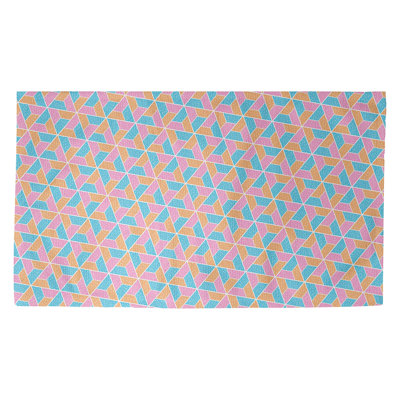 Tapis orange/bleu trapézoïdals Avicia