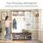 Farmhouse 4-in-1 Hall Tree with Entryway Bench & Shoe Organizer, 6 Hooks, 16 Compartments, Adjustable Shelves, Walnut and White-1748697428