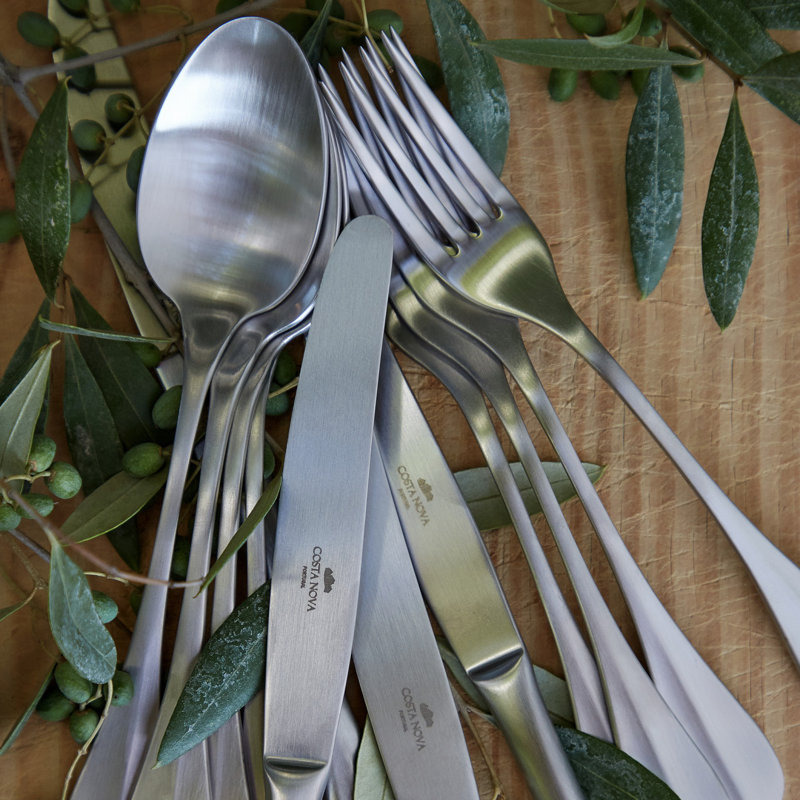 Nau 5 - Piece Stainless Steel Flatware Set - Service for 1, Silver
