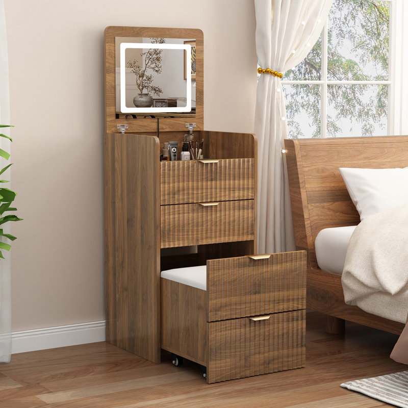 Vanity with Mirror and Seat