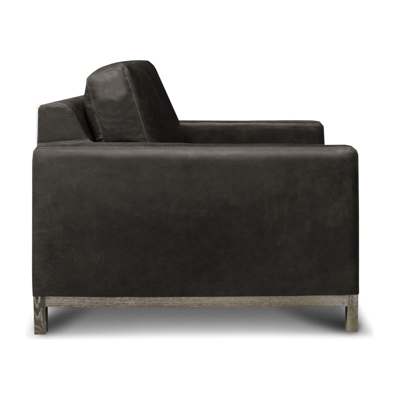 Monterrey Armchair, Charcoal Genuine Leather