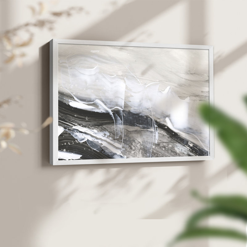 Blizzard Conditions III -Framed Print - Restickable, 11" H x 14" W, White