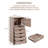 Garysburg 6-Drawer Dresser with Side Cabinet, Rolling Storage Organizer with Lockable Wheels, Modern Drawer Chest for Bedroom, Closet, Apartment – Space-Saving Clothes, Accessories & Essentials Storage-1144343456