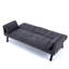 Lit pliable de 70 pouces en coton et en lin, adapté aux petits espaces, avec rangement central pour porte-gobelet, transformation double mode, 2 sièges, lin gris foncé Inchcotton-1288871960