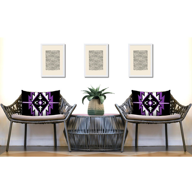 Oreiller réversible intérieur / extérieur Loma, 20 po x 14 po, Purple