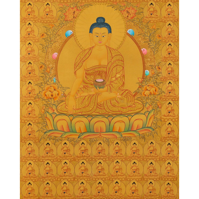 108 Bouddha Shakyamuni (Thangka sans brocart)