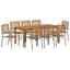 8 - Person Patio Dining Set Rectangular Table with Cushions Included