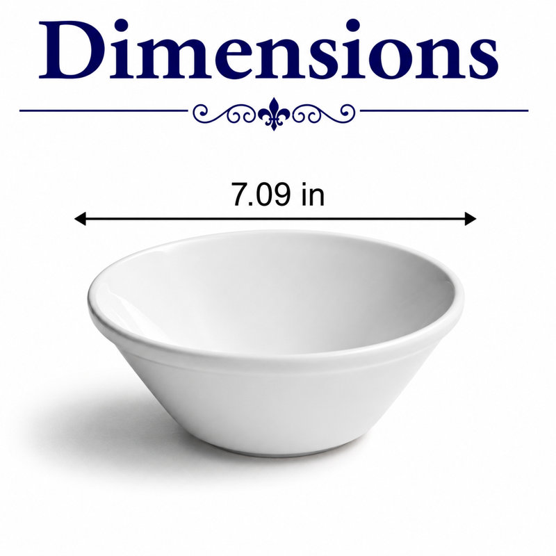 PRIME IVORY Bol conique empilable en porcelaine de qualité supérieure, 27,39 oz