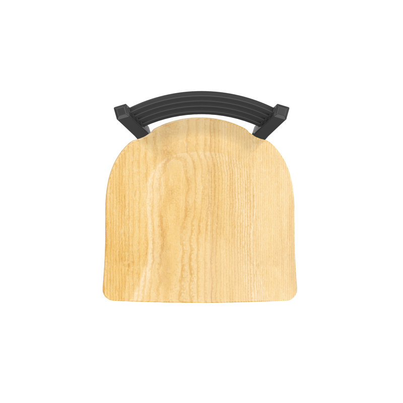 Jackie Side Chair, Pewter, Wood-Natural Oak