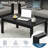 2 Pieces Outdoor Patio Set, All-Weather 75” 3-Seat Metal Sofa With Thick Cushions And 43” Coffee Table For Year-Round Enjoyment-209780828-209780835