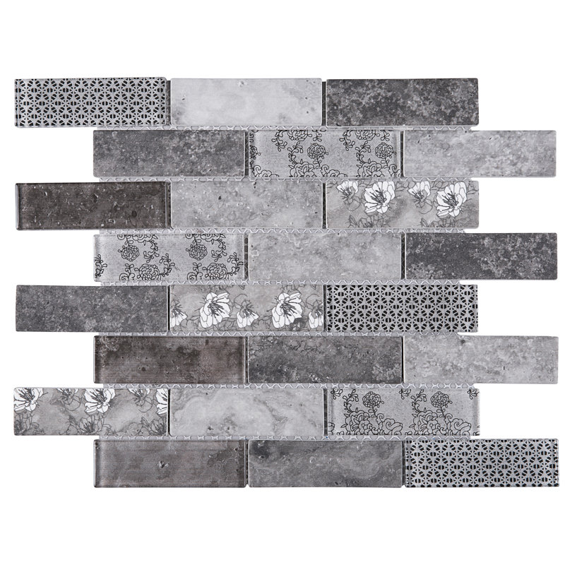 Ecoglassify 10.4 in. x 11.82 in. Brick Joint Matte Glass Mosaic Tile