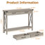Console industrielle avec tiroirs - table d'entrée de 43 po, canapé long et étroit pour salon, canapé, couloir, vestibule, comptoir de cuisine-105819993