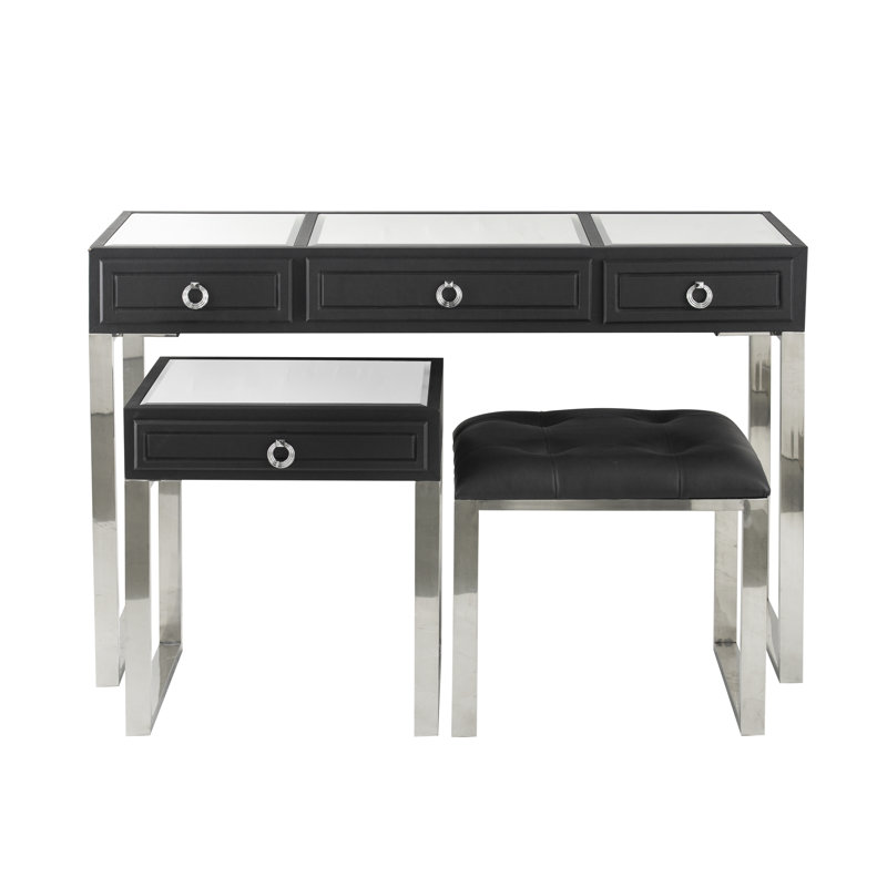 48'' Glass Top Console Table