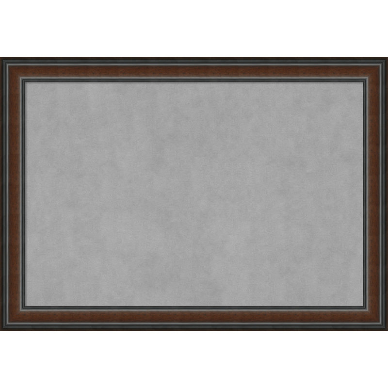 Cyprus Walnut Framed Magnetic Organization Board, 29" H x 45" W