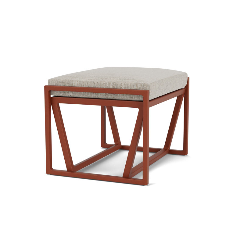 Summit Outdoor Ottoman, Ivory, Friendly Flax