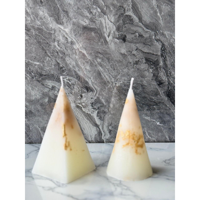 Elegant Candle Set (2 Pieces), White, 2.4 x 4.7 x 2.4 Inches | 100% Soya Wax, Eco-Friendly & Clean Burning | Perfect for Home Decor, Aromatherapy, & Relaxation, Ideal Gift for Any Occasion