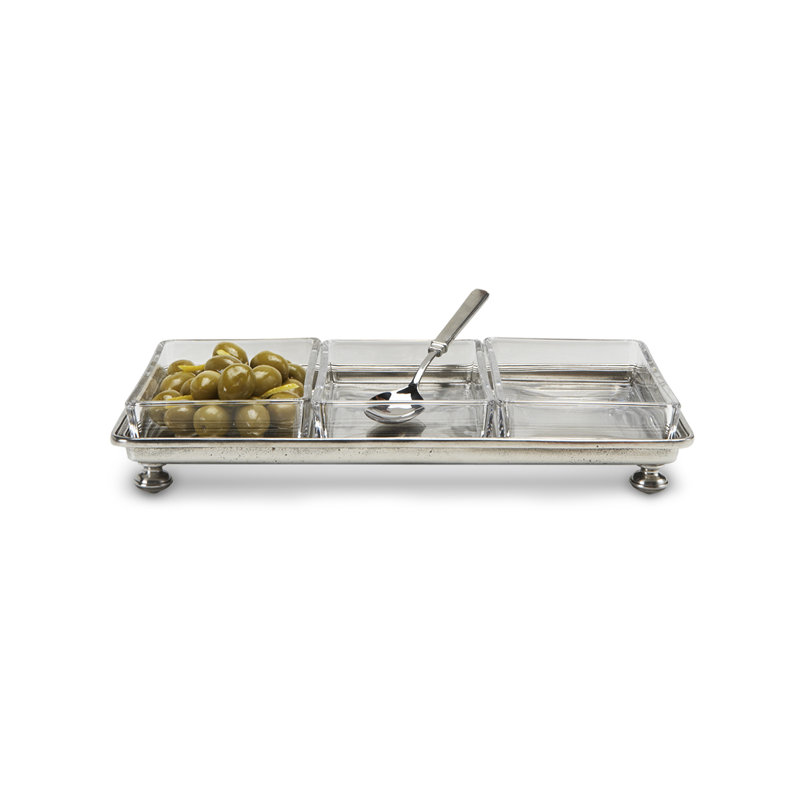 Footed Crudité Serving Tray