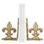 Serre-livres décoratif en métal vieilli fleur de lis-1151894881