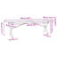 vidaXL Coffee Table X-Frame Solid Wood Pine and Steel