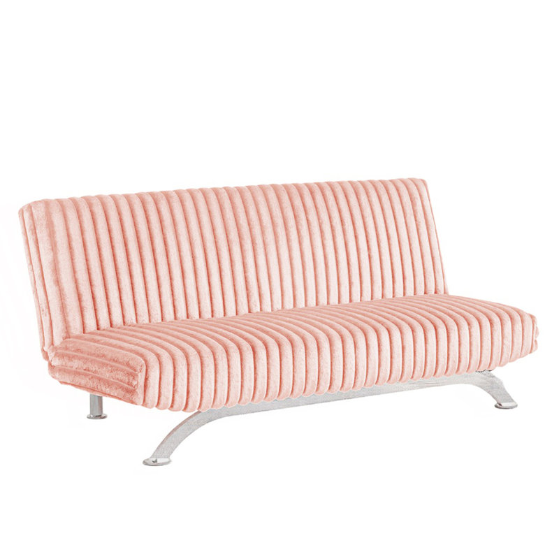 Canapé-lit futon de style contemporain, Rose