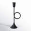 Tall Hand-Forged Cast Metal Taper Candleholder With Handle-873245133