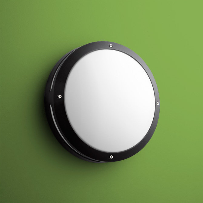 Flush Mounted Sconce, Black
