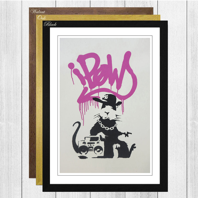 Banksy - Single Picture Frame Painting, Black