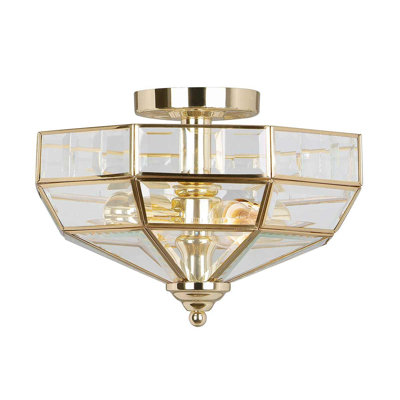 Everson Glass Semi Flush Mount