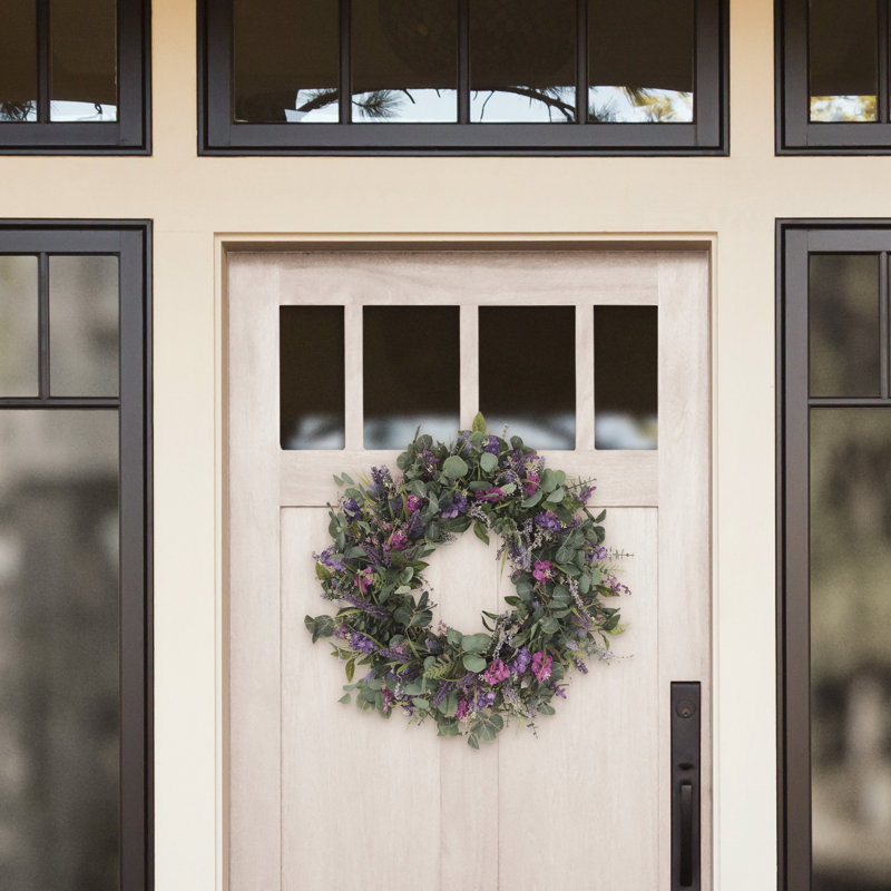 30" Artificial Lavender And Eucalyptus Floral Spring Wreath