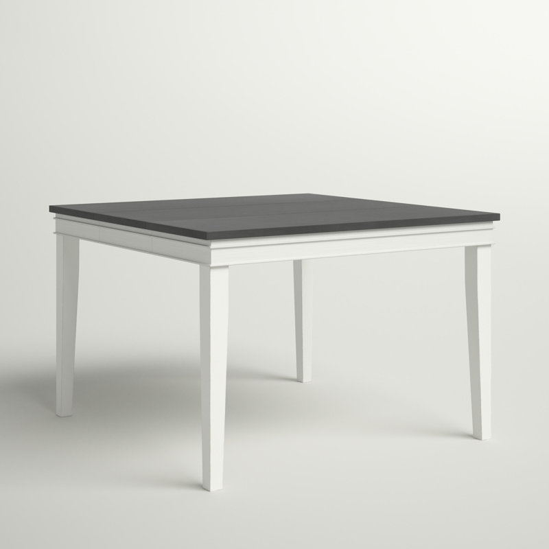 Counter Height Extendable Dining Table, White/Gray