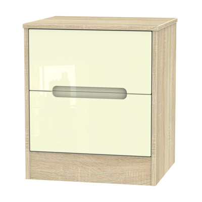 Fully Assembled Vernon 2 Drawer Bedside Table