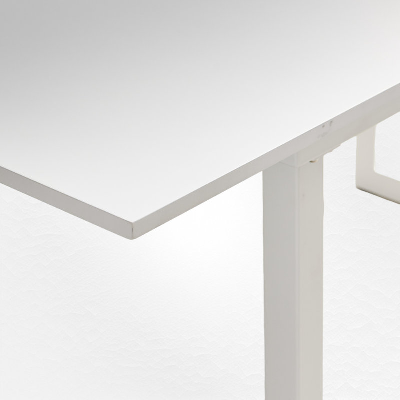 Extendable Dining Table, White, 29.52" H x 55.08" W x 31.52" D, White