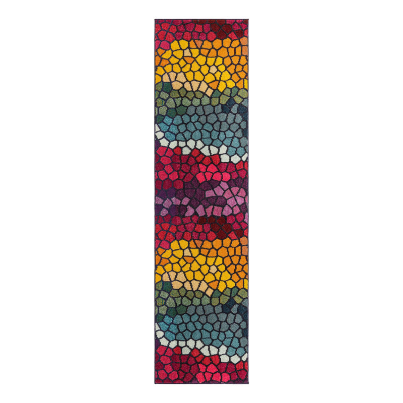 Jesusa Washable Geometric Indoor Rug, Runner 2'7" x 10'