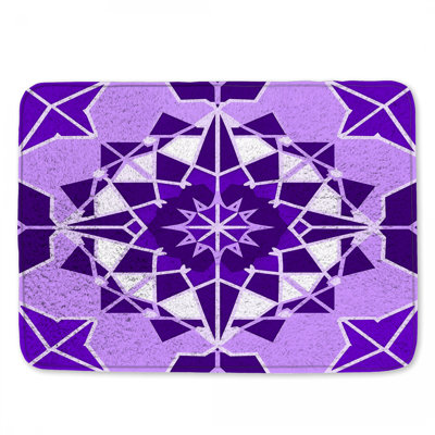 Purple Geometric Mandala Bath Mat