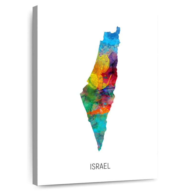 Carte d'aquarelle de l'Israel II