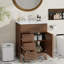 Ensemble de meuble-lavabo Mid-Century avec lavabo