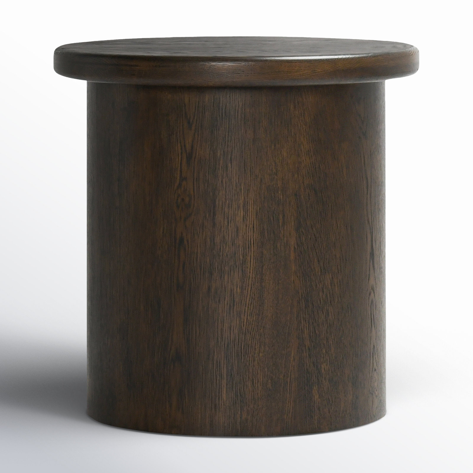 Caesar 22" Oak End Table, Dark Brown