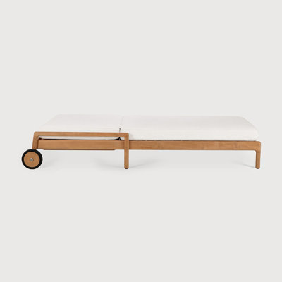 Jack Outdoor Teak Chaise Lounge