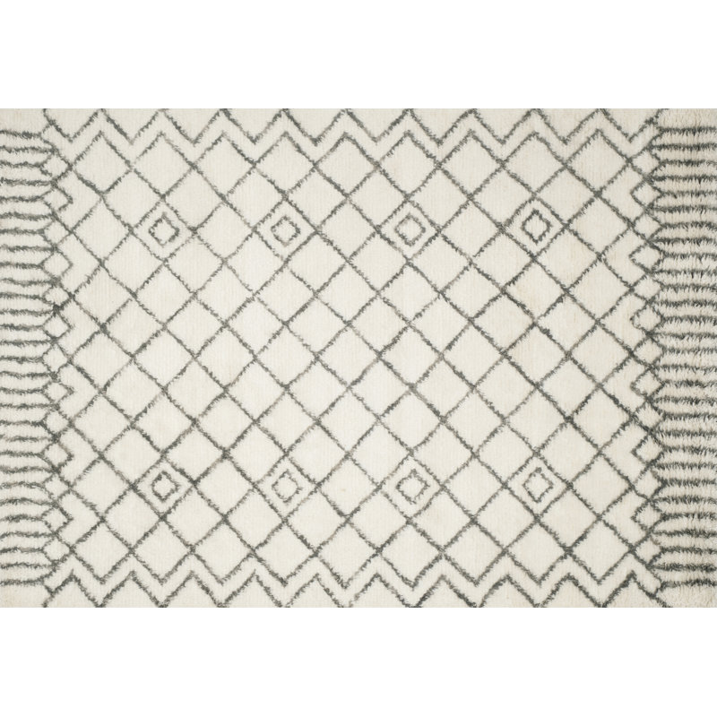 Addelynn Geometric Vinyl Machine Printed Area Rug, Rectangle 200 x 266cm