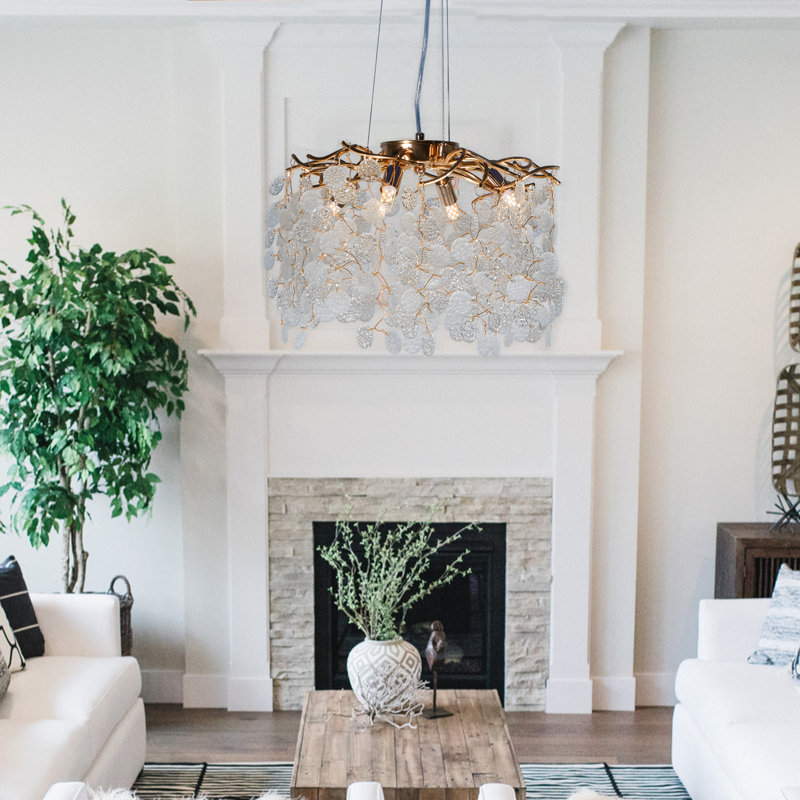 5-light Gold Crystal Chandeliers