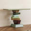 Console moderne en bois manufacturé vert