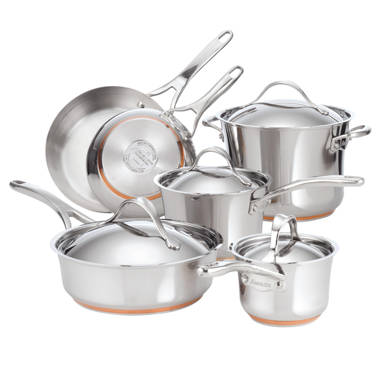 All-Clad D3™ Stainless 10 Piece Stainless Steel Cookware Set  Cookware set  stainless steel, Cookware set, Stainless steel cookware