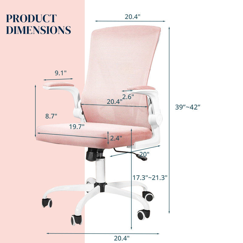 Brenae Upholstered Armless Swivel Task Chair, Fabric, Mint/White