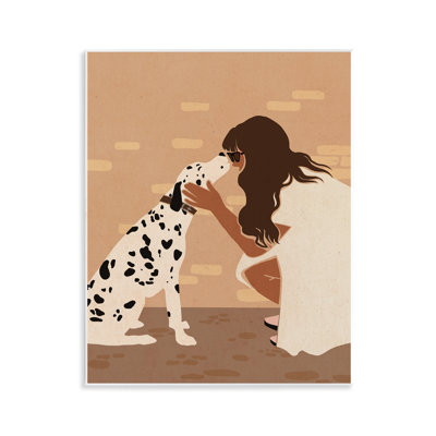  «Girl Hugling Dalmatian Wall Art» par Svetlana Aleynikova