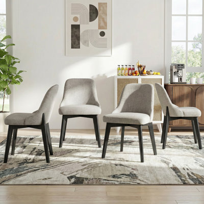 Chaise d'appoint rembourrée avec pieds en bois 32 po H